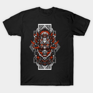 mecha skull head robot T-Shirt